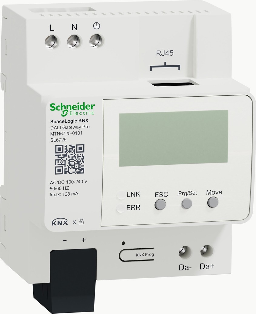 Schneider Electric MTN6725 0101 SpaceLogic KNX DALI Gateway Pro 1ch DALI 2.0