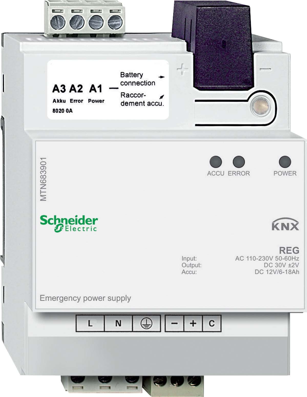 Schneider Electric MTN683901 Notstromversorgung REG lichtgrau
