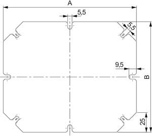 Schneider NSYAMPM3429TB Montageplatte, verzinkter Stahl, 15mm Dicke, für Gehäuse mit H325 B275mm