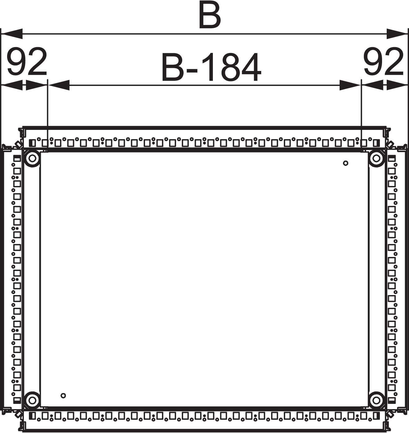 Schneider NSYEC104 PanelSeT SF-Kabeleinführungsplatte, einteilig, Clipbefestigung, 1000x400mm