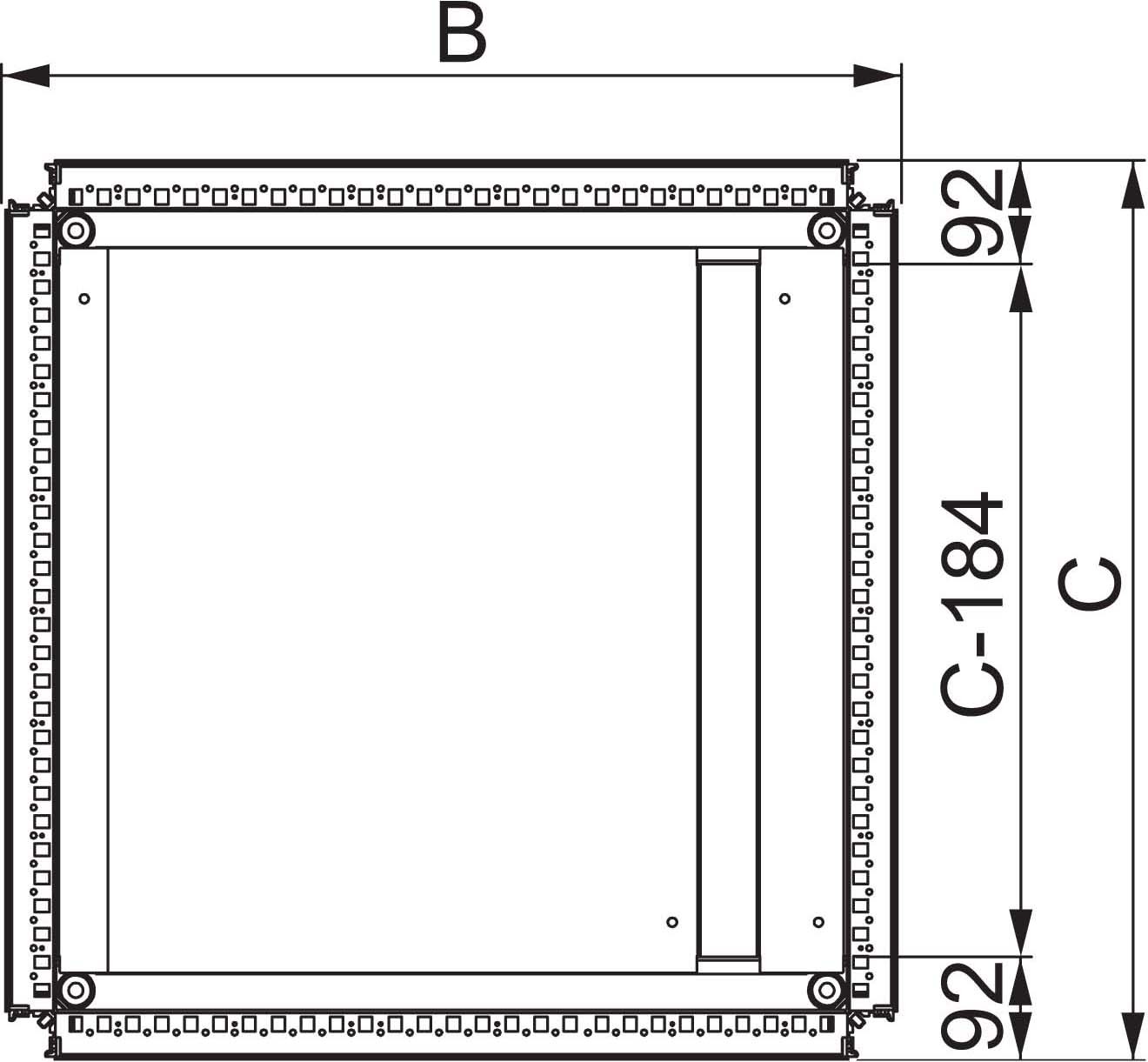 Schneider NSYEC841 PanelSeT SF-Kabeleinführungsplatte, 1 Kabeldurchf., Clipbefest., 800x400mm