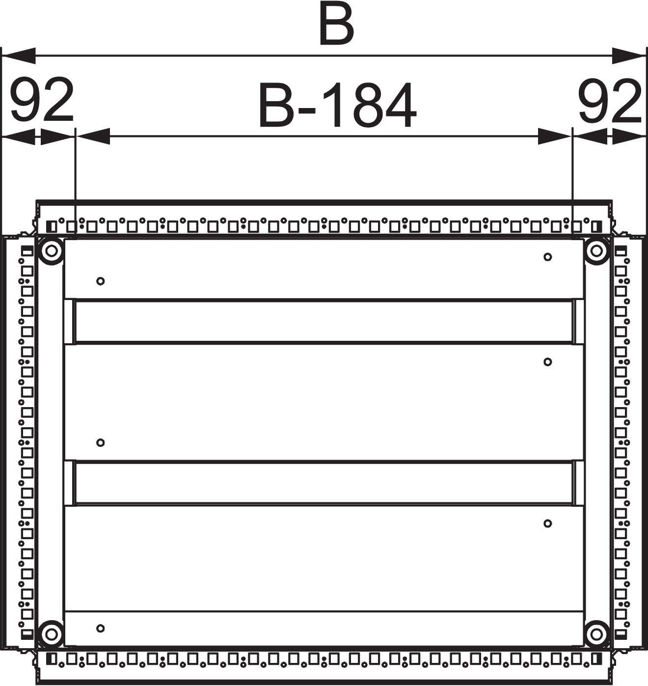 Schneider NSYEC862 PanelSeT SF-Kabeleinführungsplatte, 2 Kabeldurchf., Clipbefest., 800x600mm