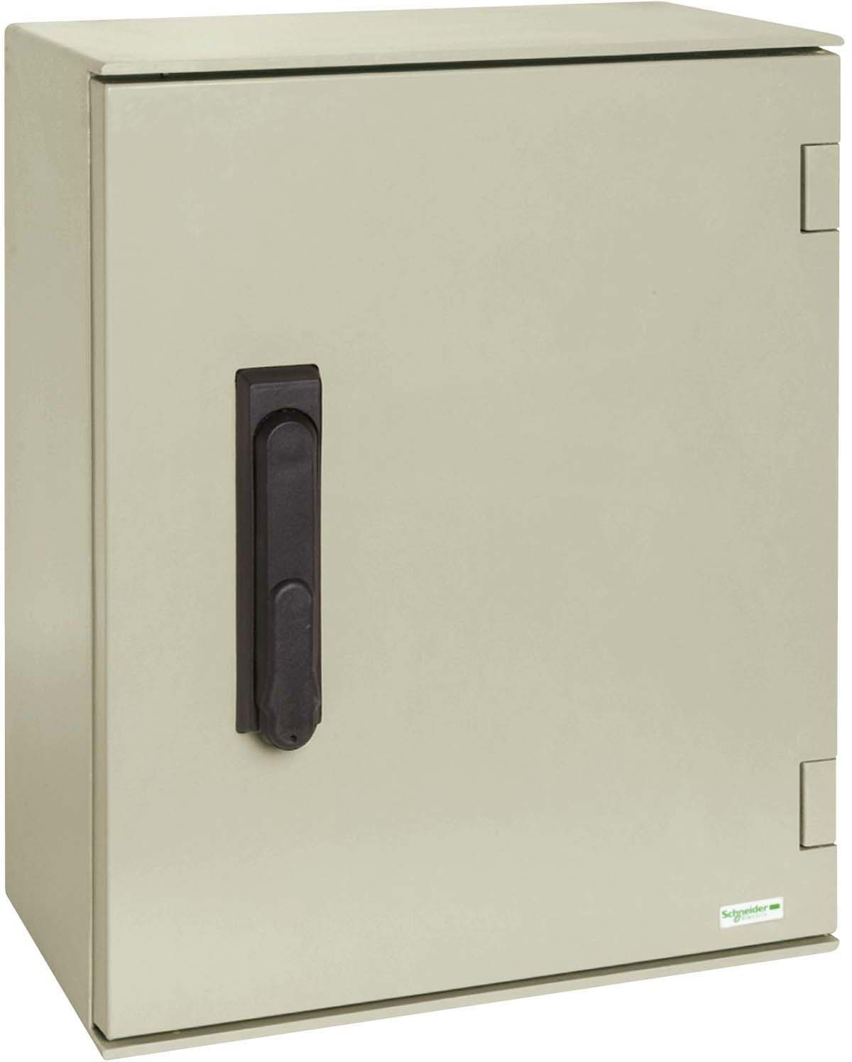 Schneider NSYPLM64VG PanelSeT PLM Polyestergehäuse - Wandmontage, einfache Tür, mit Griff ohne MP H647xB436xT250mm IP66, IK10, RAL 7035