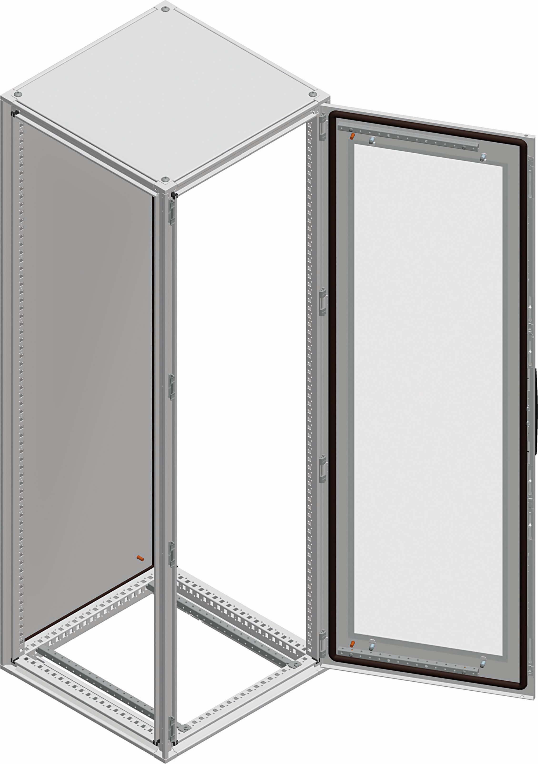 Schneider Electric NSYSF20850T Stahlgehäuse bodenst. Spacial SF ohne MP fertig montiert 2000x800x500mm transp. Tür