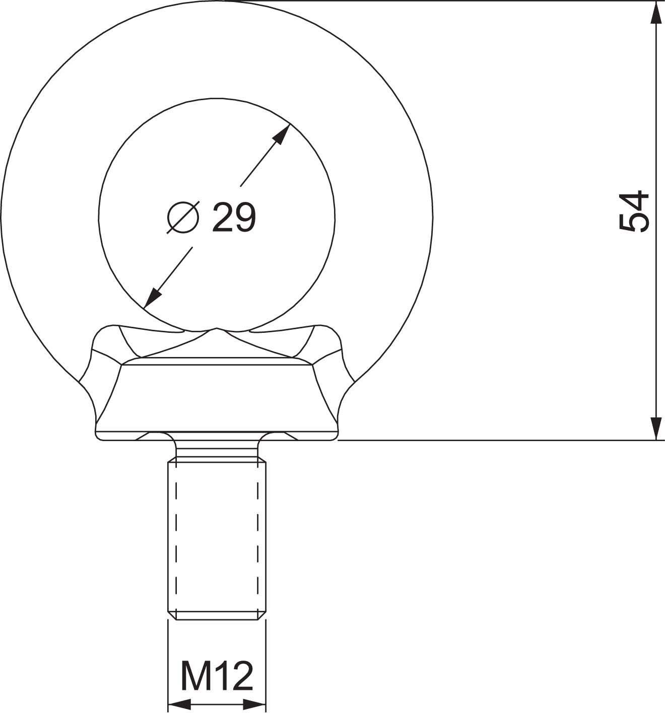 Schneider NSYSMEB PanelSeT SM-M12-Kranösen, Gussstahl, verzinkt, Verpackungseinheit: 4 Stück