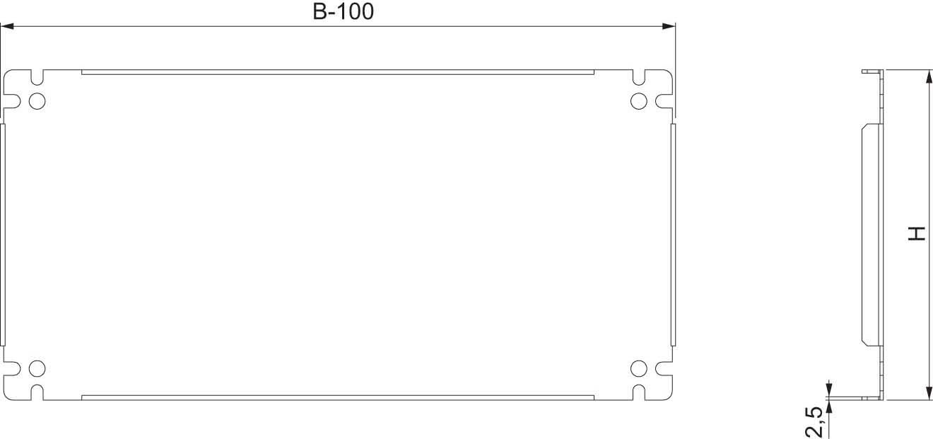 Schneider NSYSPMP6080 PanelSeT SF/SM-Teilmontageplatte, 597x800mm
