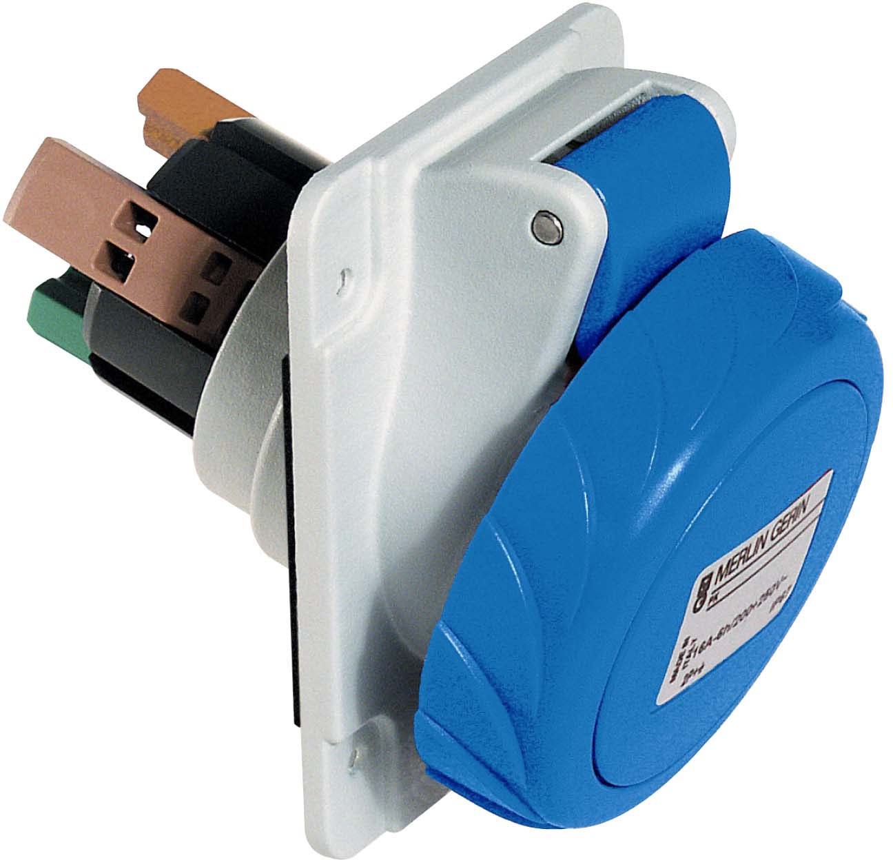 Schneider PKY16F723 CEE Anbausteckdosen Schneidklemmen, 16A, 2p+E, 200-250 V AC