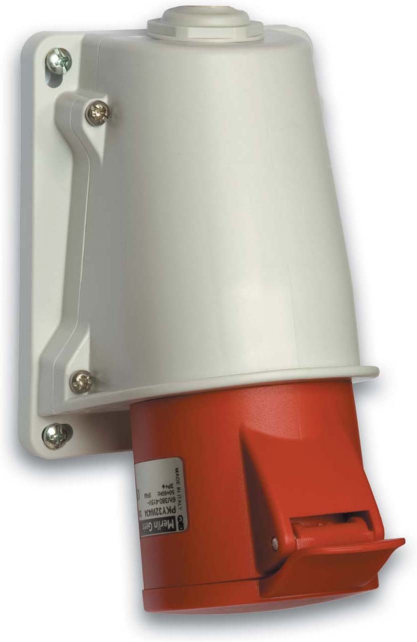 Schneider PKY32W435 CEE Wandsteckdose Schneidklemmen, 32A, 3p+N+E, 380-415 V AC