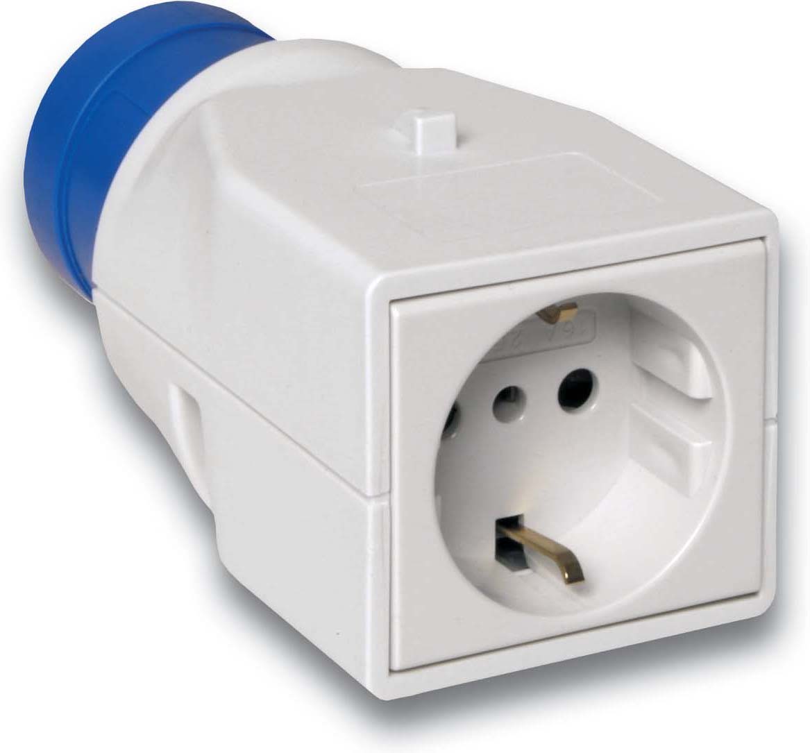 Schneider PKZA203 Adapterstecker PK, CEE, 1 Steckdose, für Deutschland, 16A, 2p+E, 230V AC