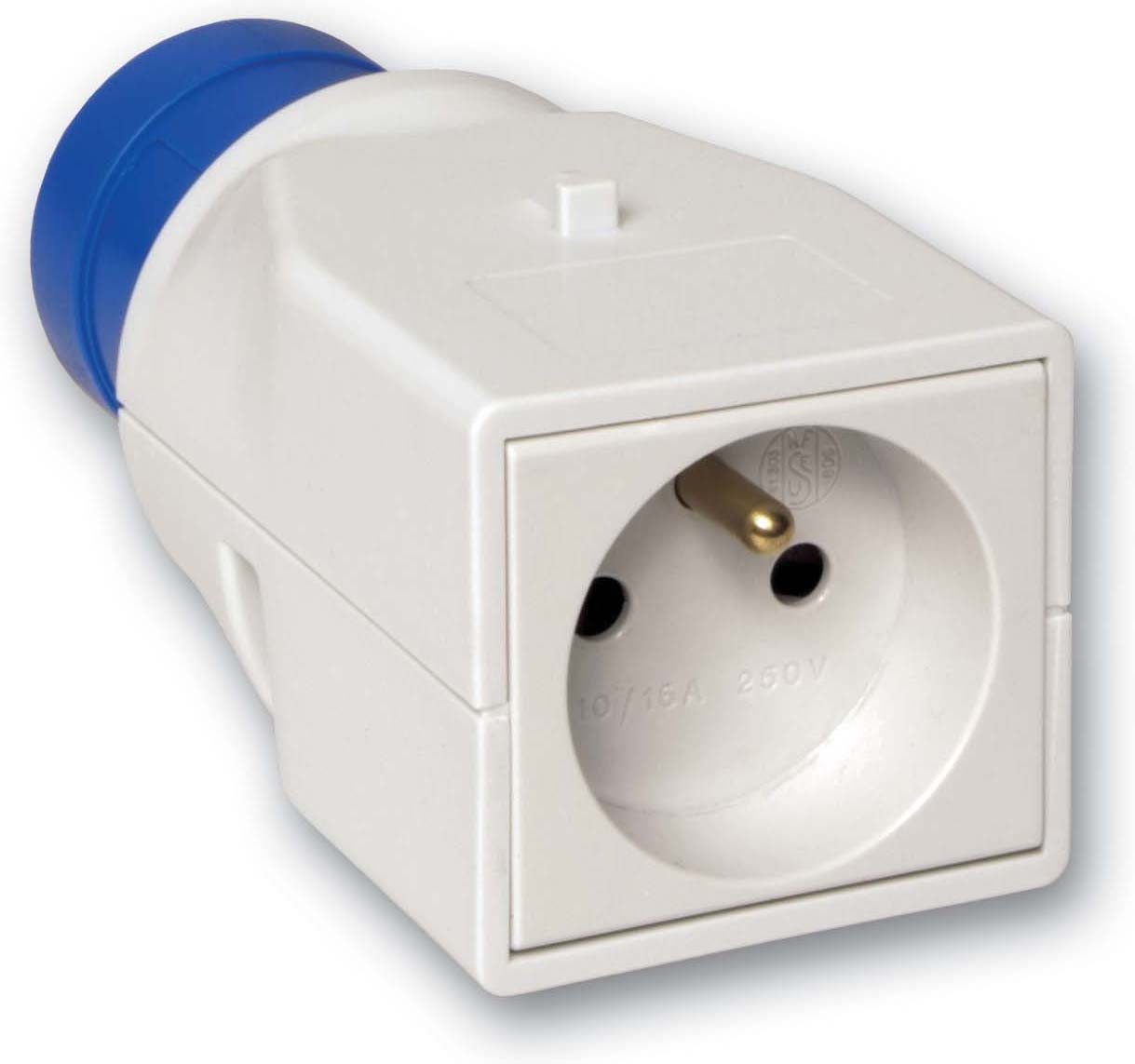 Schneider PKZA204 Adapterstecker PK, CEE, 1 Steckdose, für Frankreich, 16A, 2p+E, 230V AC