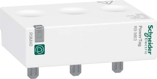 Schneider R9M40 PowerTag Resi9 M63, 3P, Einbau oben oder unten, Verbindung mit dem Wiser Hub