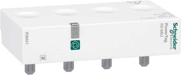 Schneider R9M41 PowerTag Resi9 M63, 3P+N, Einbau oben, Verbindung mit dem Wiser Hub
