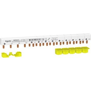 Schneider R9PXH413 Phasenschiene Stift, 4P FI, 18 mm-Abstand, 4 x AFDD 9 mm-Abstand, 63A, 3P+N