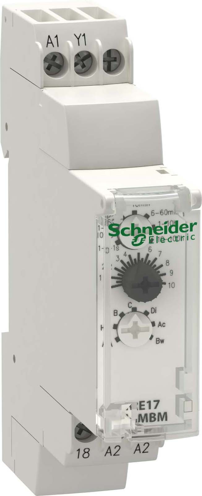 Schneider RE17LMBM Zeitrelais 10 Funktionen, 0,1 s-100 h, Halbleiter, 24-240VAC