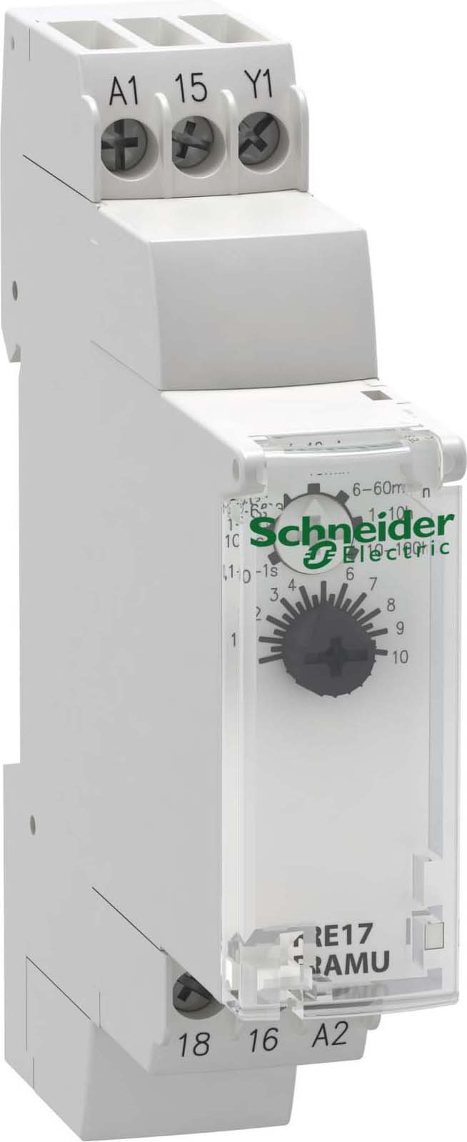 Schneider Electric RE17RAMU Zeitrelais ansprechverzögert 0,1 s-100 h Relais 1 W 24 VDC/24-240VAC
