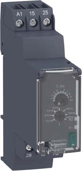 Schneider RE22R2QEMT Zeitrelais für Stern-Dreieck-Anlasser, 0,3 s-30 s, 380-415 VAC, 1S 1Ö