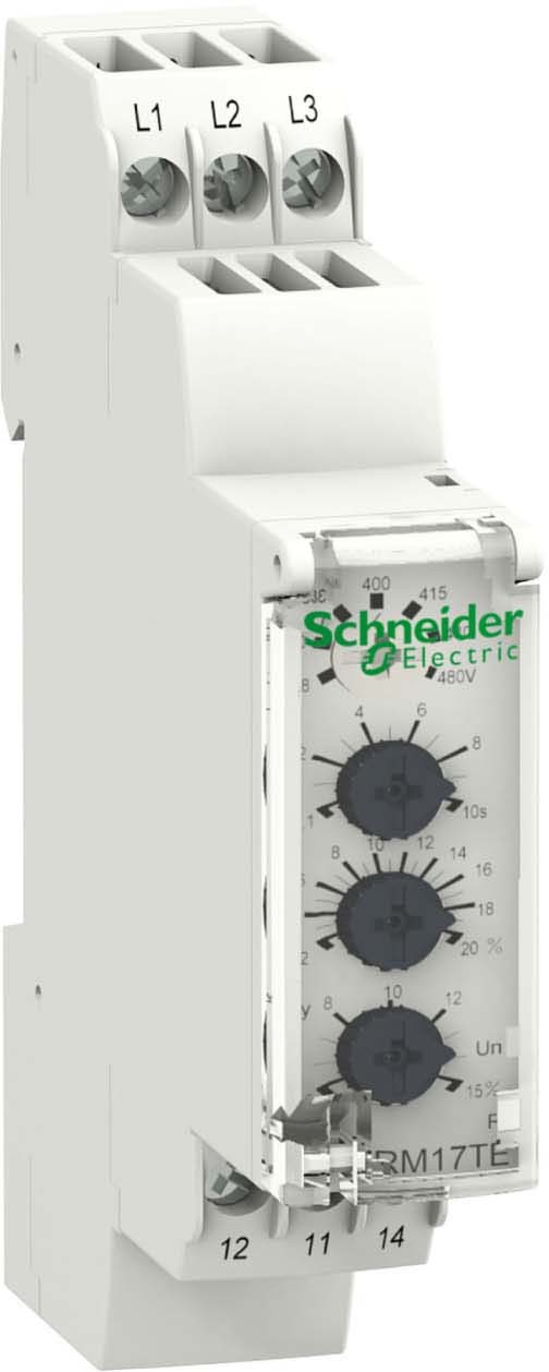 Schneider RM17TE00 Netzüberwachung, Phasenfolge, -ausfall, -asymm., Über-/Unterspan., 183-528 VAC
