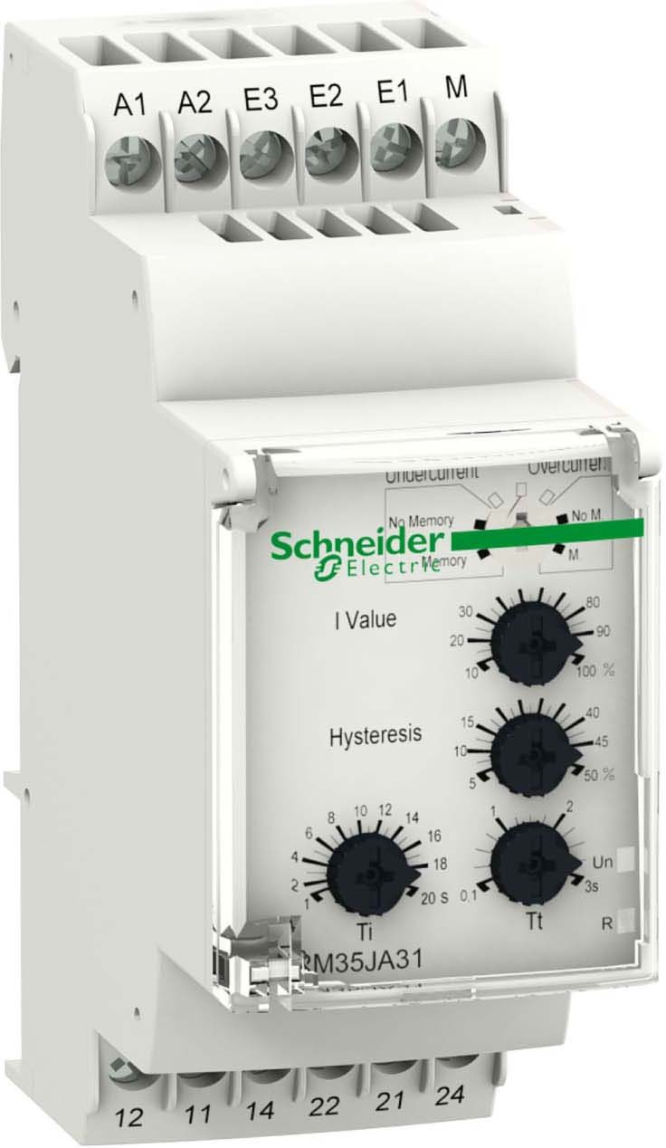 Schneider RM35JA31MW Stromwächter Über-/Unterstrom, 2-500 mA, 24-240VAC/DC, 2 W