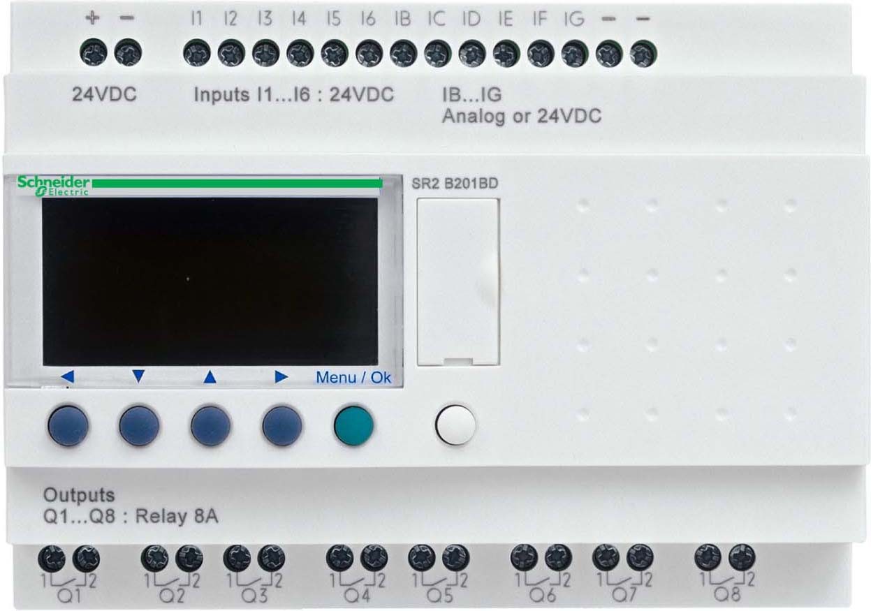 Schneider SR2PACK2BD Starterkit, Zelio Logic, kompakte Ausführung, 20 E/A, 24 VDC
