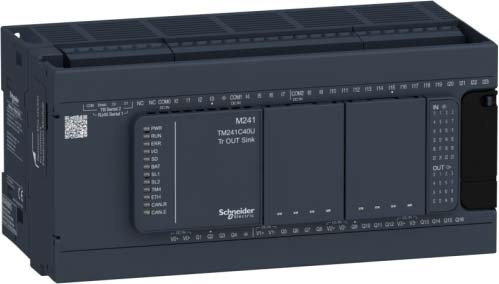 Schneider TM241C40U SPS-Steuerung, Modicon M241, 40 E/A, 2x Modbus, 24 VDC, Sink Transistor, Schraubklemmen