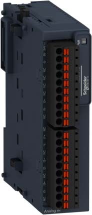 Schneider TM3AI4G Analoges Eingangsmodul, Modicon TM3, 4 Eingänge, Spannung / Strom, Auflösung 12 Bit, Federzugklemmen