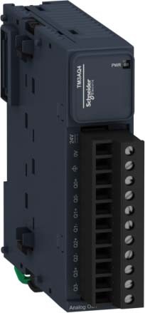 Schneider TM3AQ4 Analoges Ausgangsmodul, Modicon TM3, 4 Ausgänge, Spannung / Strom, Auflösung 12 Bit, Schraubklemmen