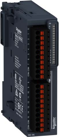Schneider TM3DI16G Digitales Eingangsmodul, Modicon TM3, 16 Eingänge, 24 VDC, Federzugklemmen