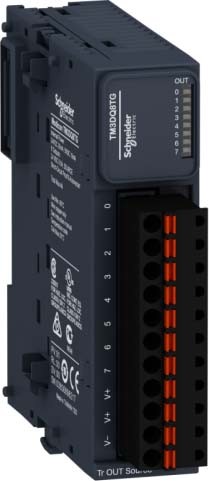 Schneider Electric TM3DQ8TG Digitales Ausgangsmodul Modicon TM3 8 Ausgänge 24 VDC Source Transistor Federzugklemmen