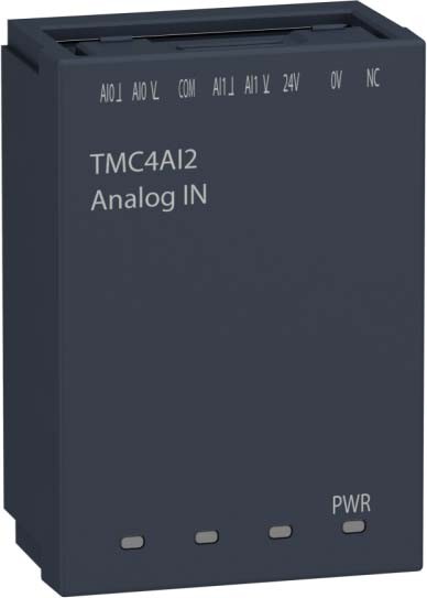 Schneider TMC4AI2 Steckmodul, Modicon M241, E/A Erweiterung, 2 Analogeingänge, Spannung/Strom, Auflösung 12 Bit, Schraubklemmen