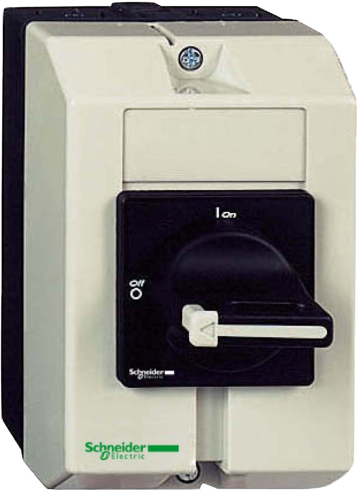 Schneider VBF2GE Hauptschalter, 3p, 690V, 32A, +Aufbaugehäuse, Griff schwarz abschließbar