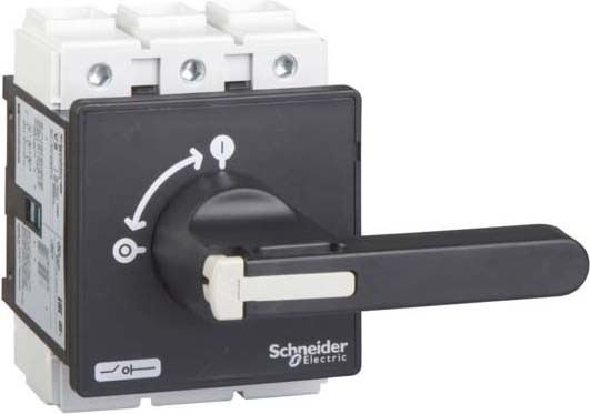Schneider VBF5 Hauptschalter, 4-Loch bef., 3p, 690V, 125A, Griff lang schwarz abschließbar