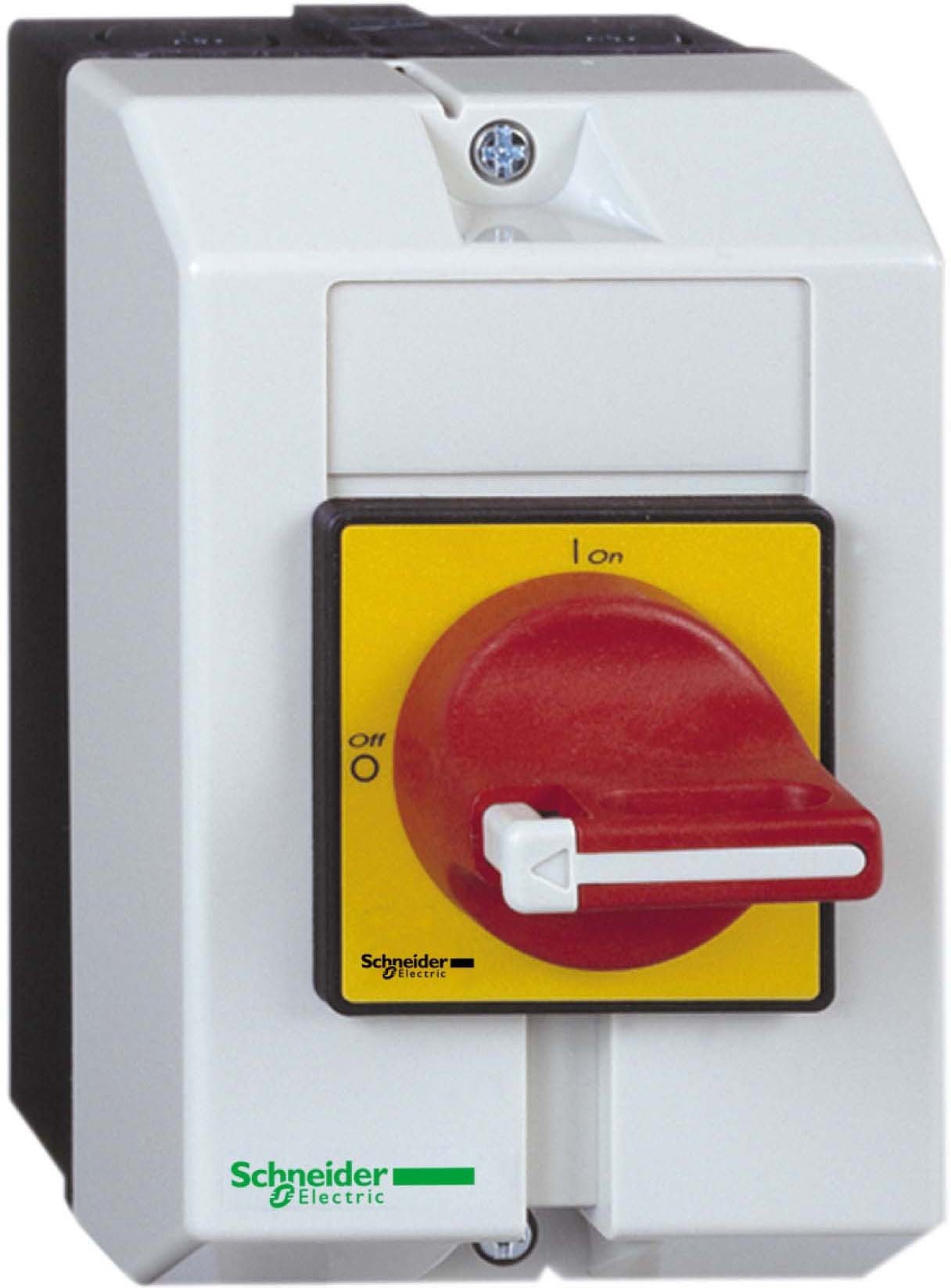 Schneider VCF02GE Not-Aus/Hauptschalter, 3p, 690V, 10A, +Aufbaugehäuse, Griff rot abschließbar