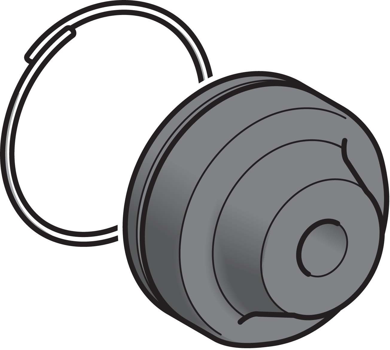 Schneider XACB911 Schutzkappe m. Befest.ring XAC-B, f. Druckt. m. Schutzk., Polypropylen, 4mm