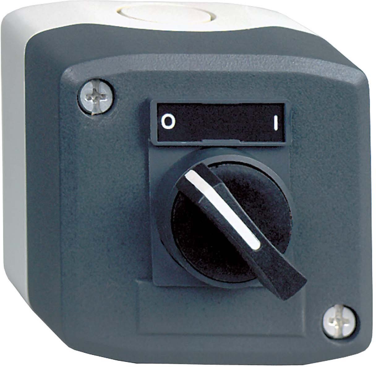 Schneider XALD134 Aufbaugehäuse, Harmony XALD, Kunststoff, dunkelgrau, 1 Wahlschalter, O-I, 22mm, 1S