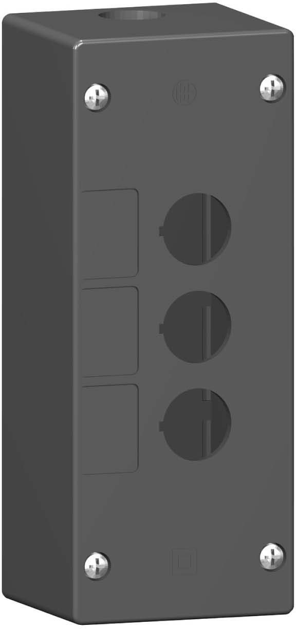 Schneider XALG03 Leergehäuse, Harmony XALG, Kunststoff, schwarz, 3 Bohrungen, 22mm
