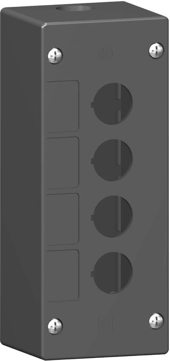 Schneider XALG04 Leergehäuse, Harmony XALG, Kunststoff, schwarz, 4 Bohrungen, 22mm