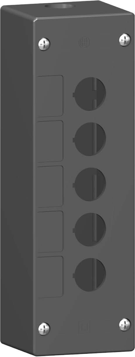 Schneider XALG05 Leergehäuse, Harmony XALG, Kunststoff, schwarz, 5 Bohrungen, 22mm