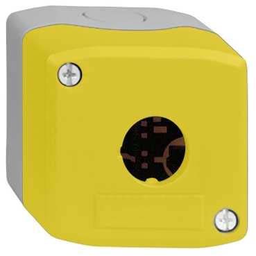 Schneider XALK01 Leergehäuse, Harmony XALK, Kunststoff, hellgrau, gelb, 1 Bohrung, 22mm
