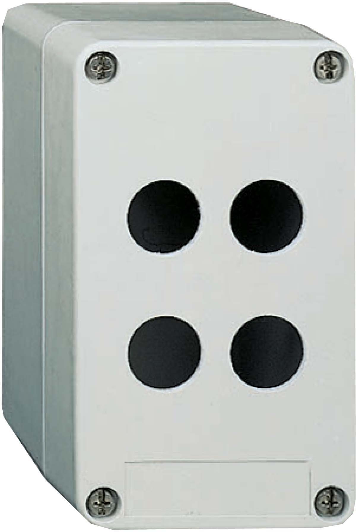 Schneider XAPA1104 Leergehäuse, XAP-A, Kunststoff, 4 Bohrungen in 2 Reihen