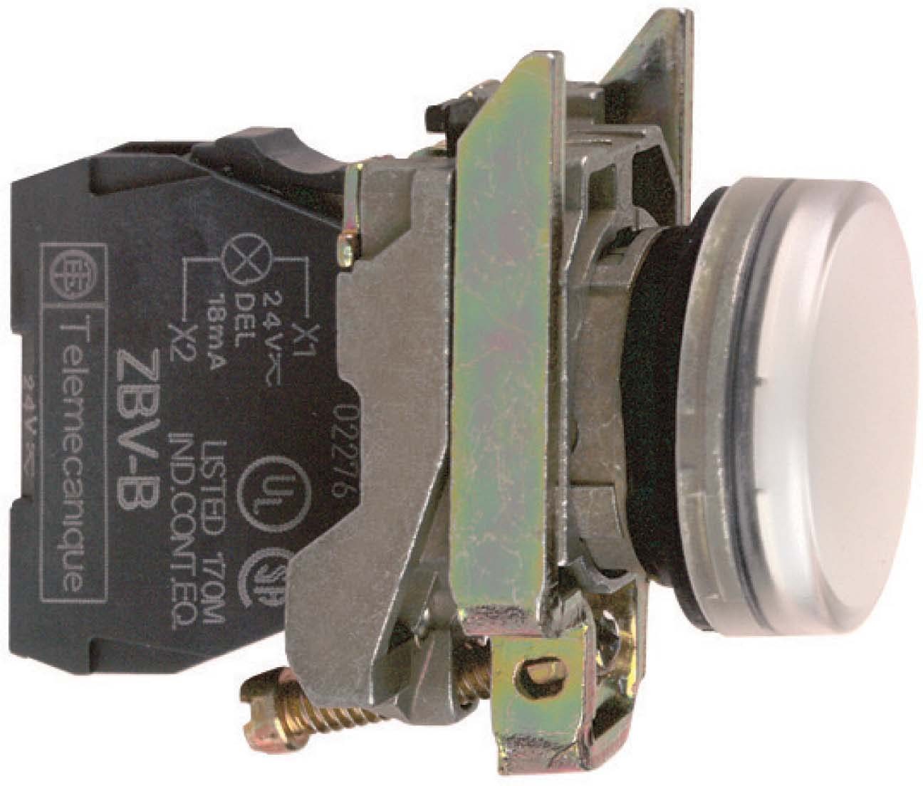Schneider Electric XB4BVM1 Leuchtmelder weiß +LED 230-240V 50/60Hz