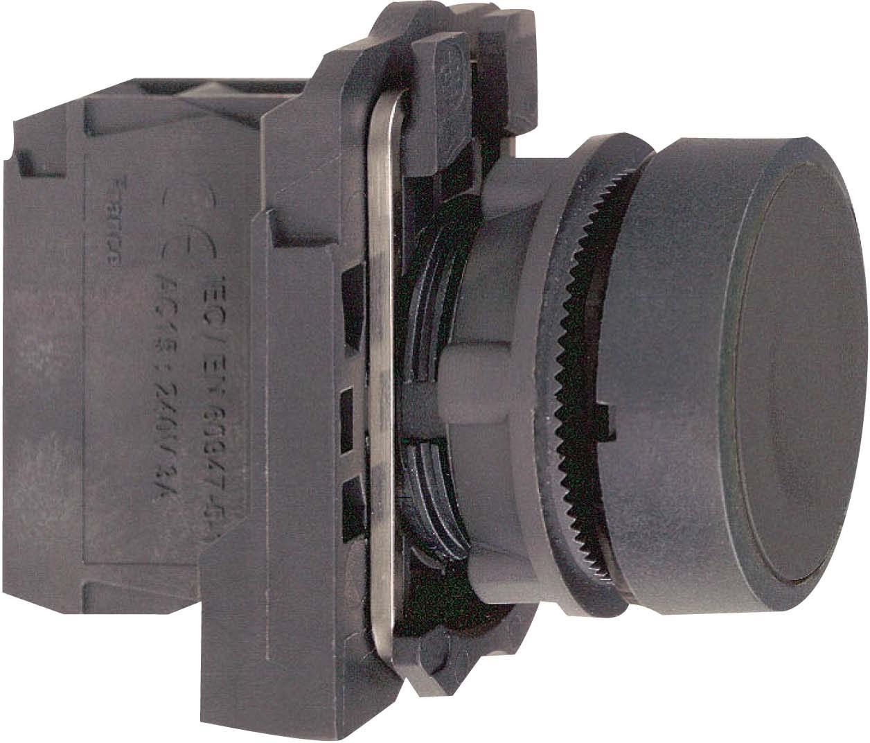 Schneider XB5AA21 Drucktaster, Harmony XB5, Kunststoff, schwarz, unbeschriftet, 22mm, tastend, 1S