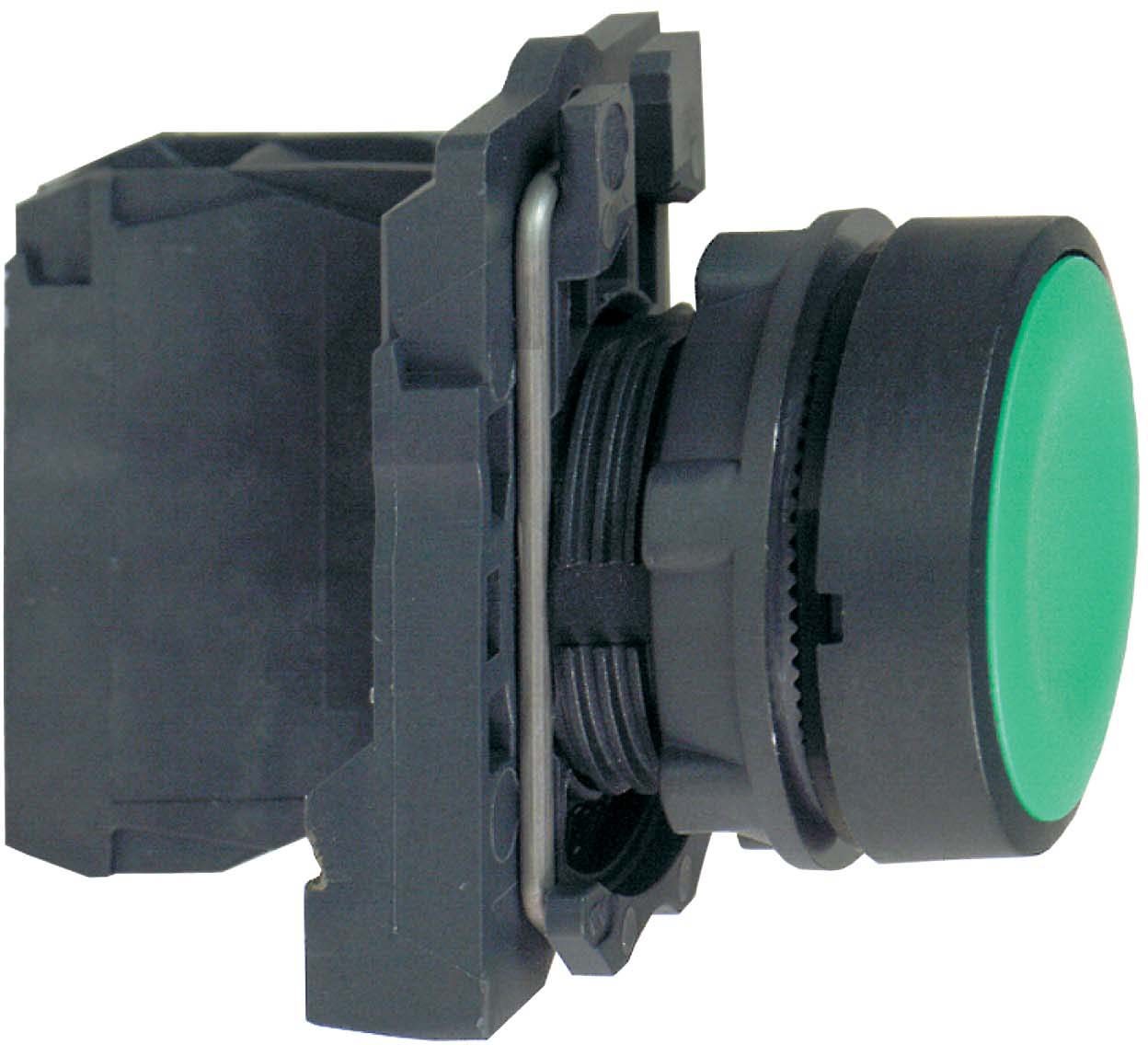 Schneider XB5AA31 Drucktaster, Harmony XB5, Kunststoff, grün, unbeschriftet, 22mm, tastend, 1S