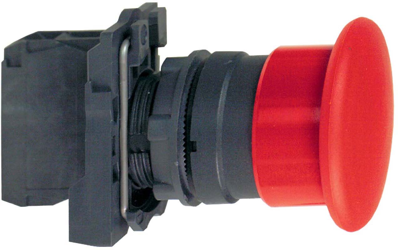 Schneider XB5AC21 Pilzdrucktaster, Harmony XB5, Kunststoff, schwarz, unbeschriftet, 22mm, tastend, 1S