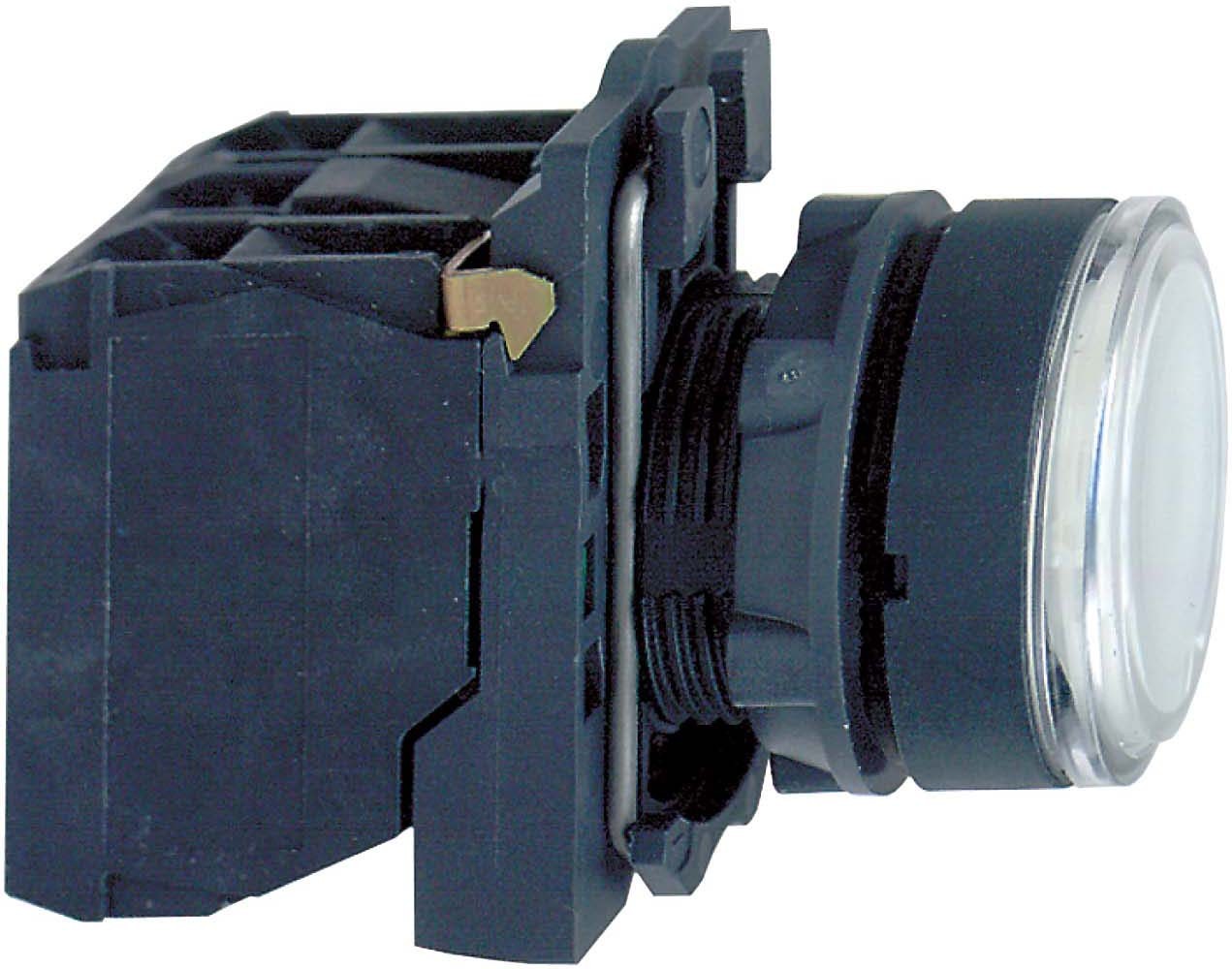Schneider Electric XB5AW31B5 Leuchtdrucktaster weiß flach 1S+1Ö tastend +LED 24V AC/DC