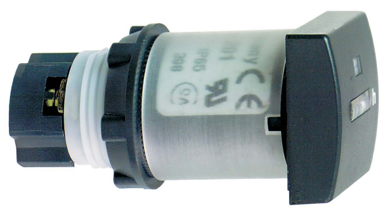Schneider XB5DSM Betriebsstundenzähler, Harmony XB5, Kunststoff, schwarz, 22mm, 5 stellige Anzeige, ohne Reset, 230V AC