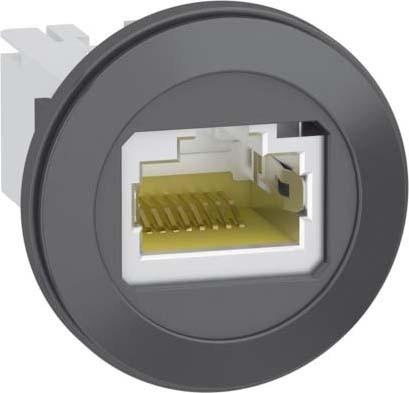 Schneider XB5PRJ45 RJ45 Einbaubuchse, Harmony XB5, Kunststoff, schwarz, Schnittstelle, Ethernet, RJ45