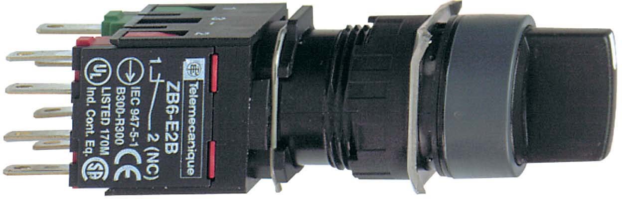 Schneider XB6AD221B Wahlschalter, schwarz Ø 16 Knebel 2 Stellungen, 1S