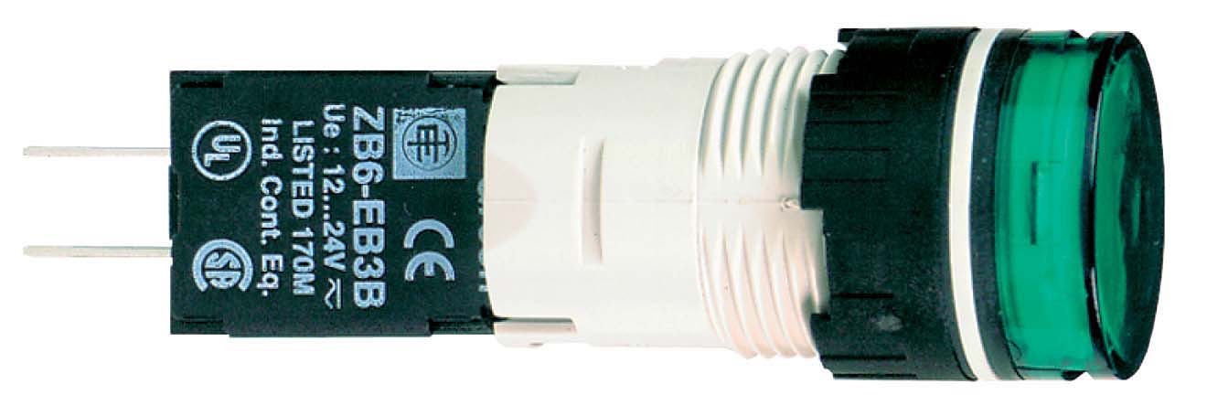 Schneider XB6AV4BB Leuchtmelder, Ø 22, rund, IP 65, rot, Integral LED, 24 V, Stecker