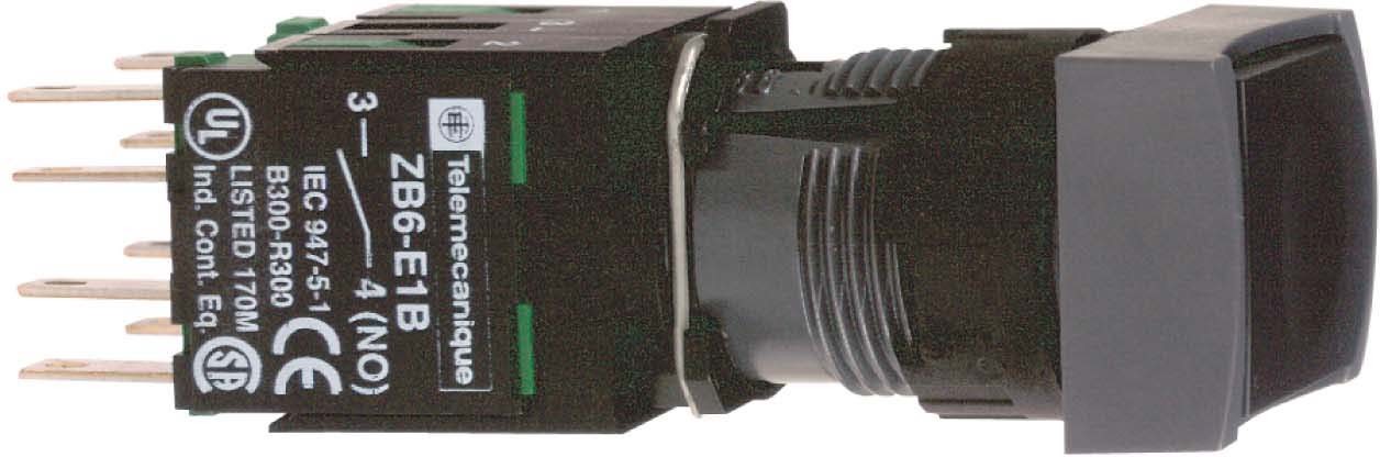 Schneider XB6DA22B Drucktaster, schwarz Ø 16, flach, ohne Rastung, 1Ö