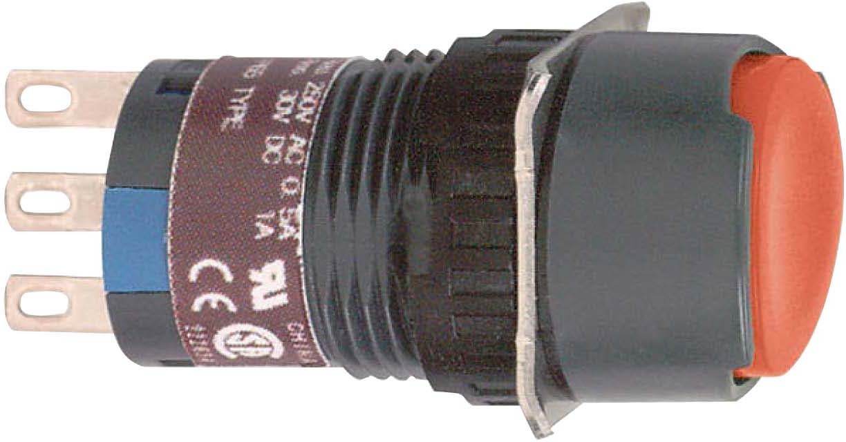 Schneider Electric XB6EAA42P Drucktaster rot Ø 16 flach o. Rastung 2W 5 Stück